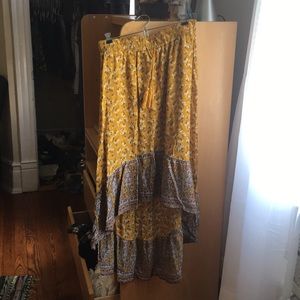 Boho hi lo skirt